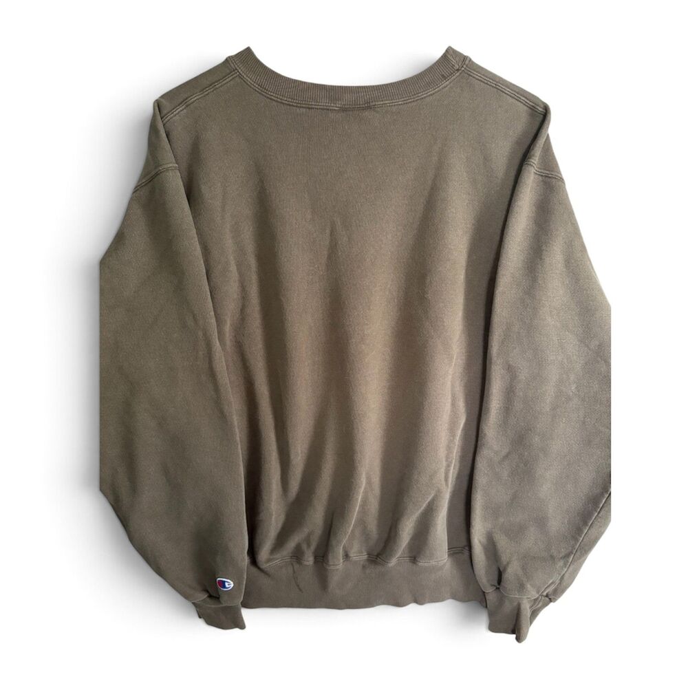 Vintage Champion V Insert Crewneck Sweatshirt – Olive – Size XL - Picture 2 of 7